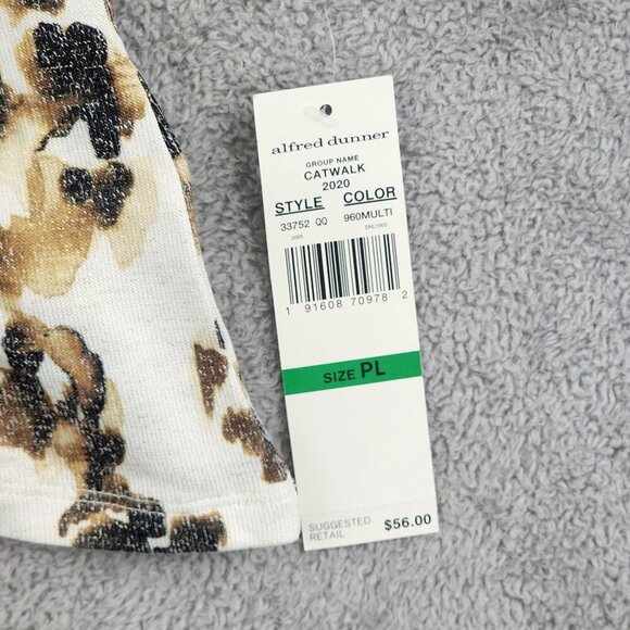 NWT Alfred Dunner Petite Leopard Print Top Sleeve PL 28CT - Picture 5 of 7